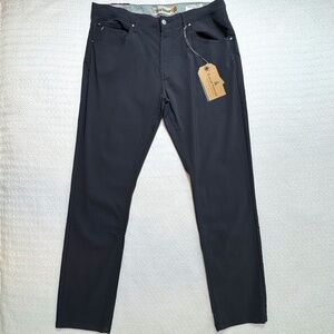 NWT TAILOR VINTAGE Canaan Performance Tech Pant Slim Fit Stretch Black W38 L32